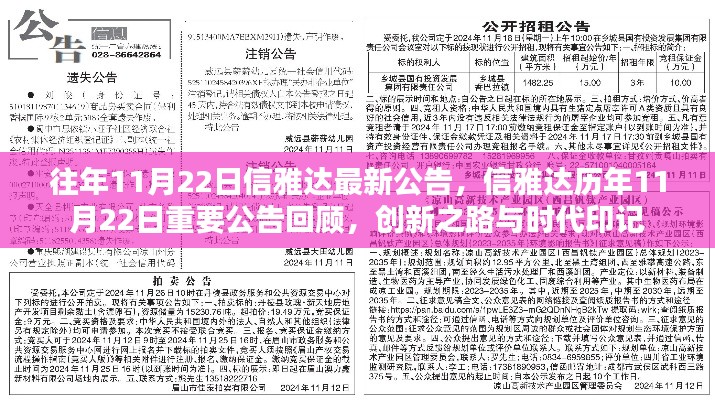 信雅达历年重要公告回顾，创新之路与时代印记的交汇点（历年11月22日公告汇总）