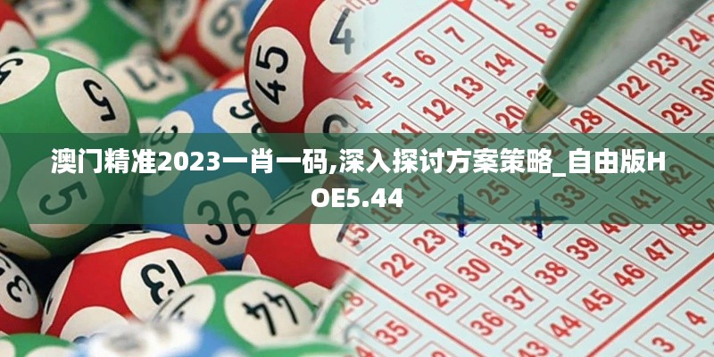 澳门精准2023一肖一码,深入探讨方案策略_自由版HOE5.44