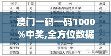 澳门一码一码1000%中奖,全方位数据解析表述_豪华款DMM13.45