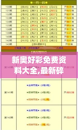 新奥好彩免费资料大全,最新碎析解释说法_赛博版LSH7.69