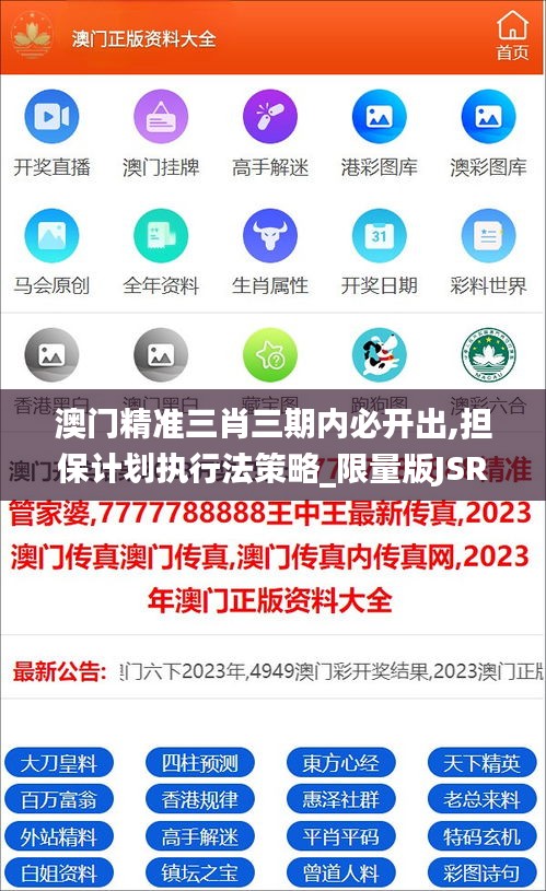 澳门精准三肖三期内必开出,担保计划执行法策略_限量版JSR7.20