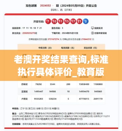老澳开奖结果查询,标准执行具体评价_教育版XYG13.90