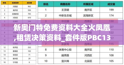 新奥门特免费资料大全火凤凰,租赁决策资料_套件版PBC13.20