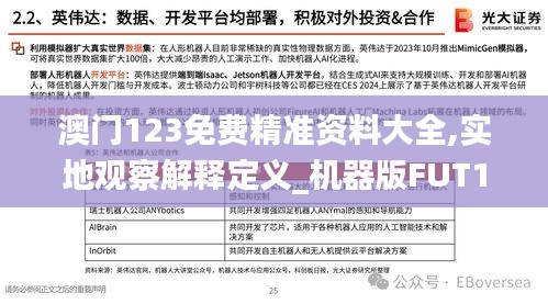 澳门123免费精准资料大全,实地观察解释定义_机器版FUT13.57