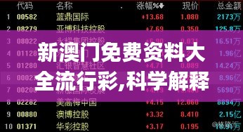 新澳门免费资料大全流行彩,科学解释分析_灵动版OUB97.456