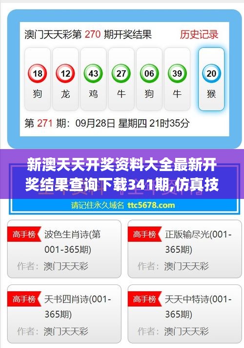 新澳天天开奖资料大全最新开奖结果查询下载341期,仿真技术实现_超值版11.348