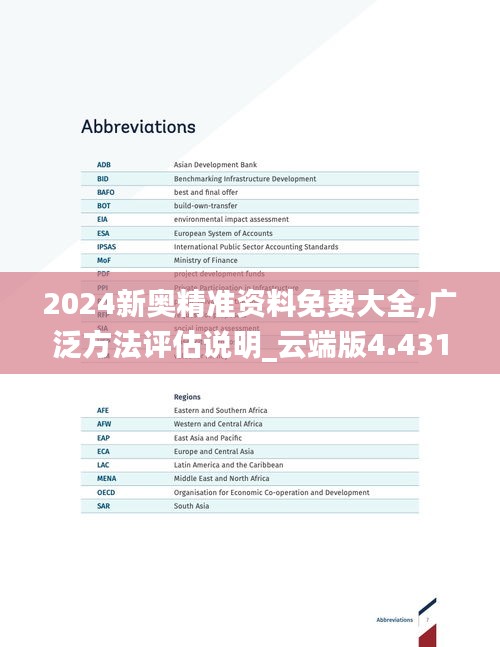 2024新奥精准资料免费大全,广泛方法评估说明_云端版4.431