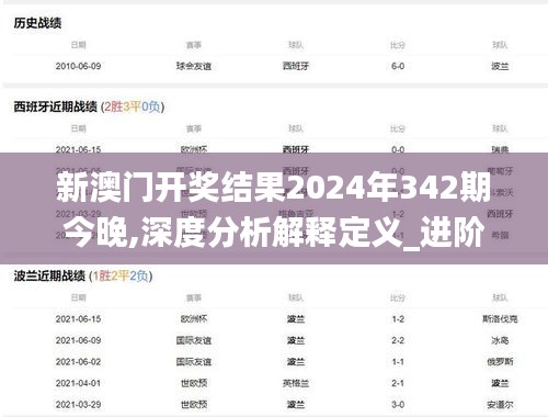 新澳门开奖结果2024年342期今晚,深度分析解释定义_进阶版15.662