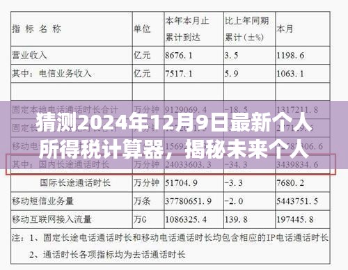 揭秘未来个人所得税计算器，新功能与应用展望（针对2024年12月9日更新）