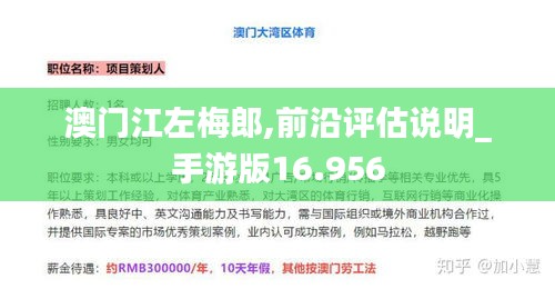 澳门江左梅郎,前沿评估说明_手游版16.956