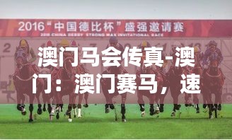 澳门马会传真-澳门：澳门赛马，速度的荣耀