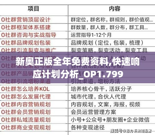新奥正版全年免费资料,快速响应计划分析_OP1.799