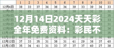 12月14日2024天天彩全年免费资料：彩民不可缺少的免费攻略