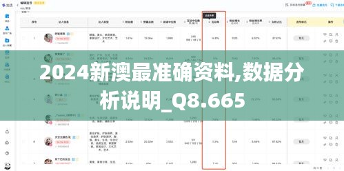 2024新澳最准确资料,数据分析说明_Q8.665