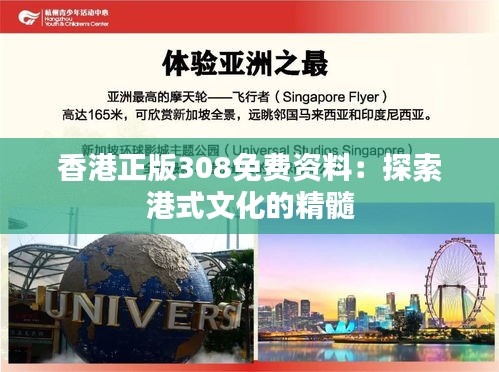 香港正版308免费资料：探索港式文化的精髓