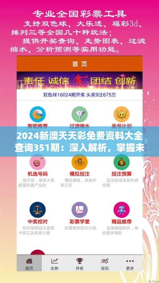 2024新澳天天彩免费资料大全查询351期：深入解析，掌握未来预测的关键
