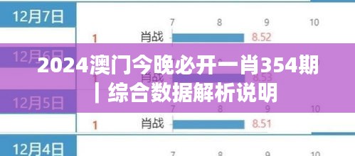 2024澳门今晚必开一肖354期｜综合数据解析说明