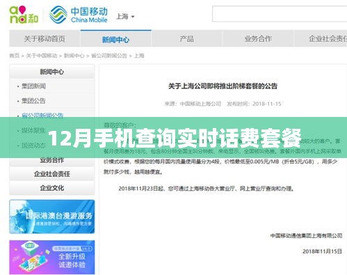 12月手机实时话费套餐查询攻略
