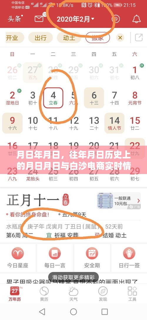 白沙电商实时情况与历史月日对比观察