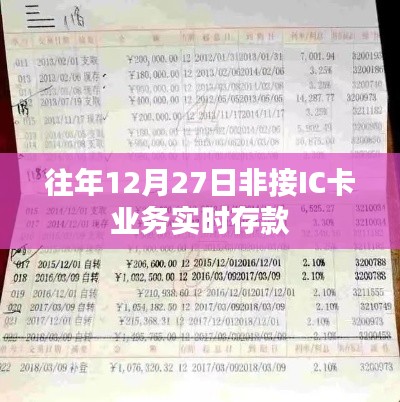 往年12月27日非接IC卡实时存款业务概览