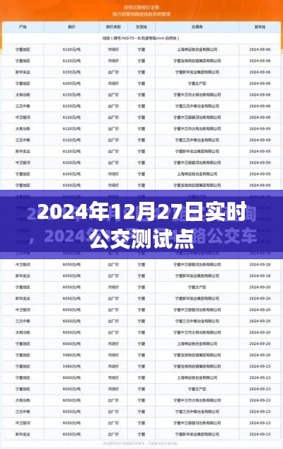 2024年公交实时测试点启动，未来出行体验探索