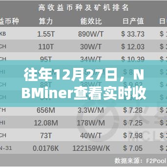 NBMiner实时收益查看攻略