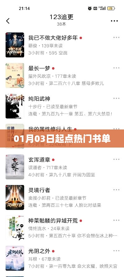 推荐书单，起点热门图书一网打尽（附详细书单）