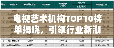电视艺术机构TOP10榜单揭晓，引领行业新潮流风向标