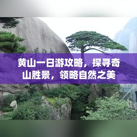 黄山一日游攻略，探寻奇山胜景，领略自然之美