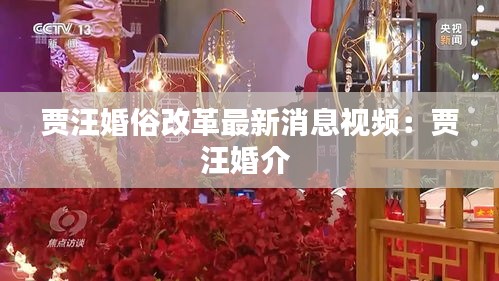 贾汪婚俗改革最新消息视频：贾汪婚介 