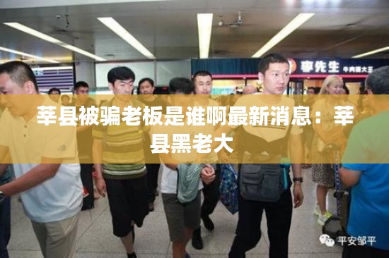 莘县被骗老板是谁啊最新消息：莘县黑老大 