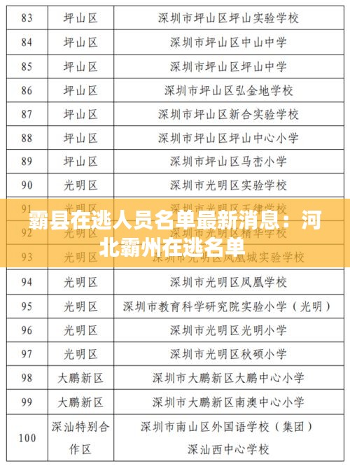 霸县在逃人员名单最新消息：河北霸州在逃名单 