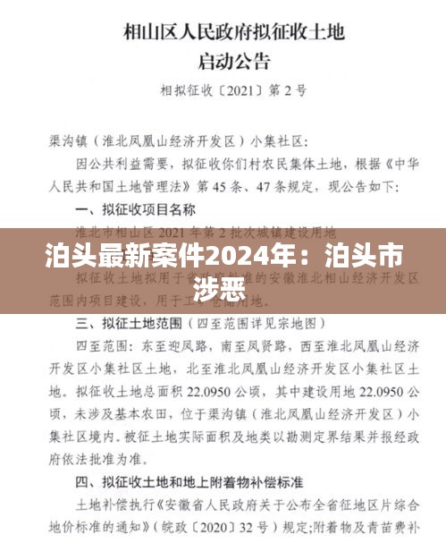 泊头最新案件2024年：泊头市涉恶 