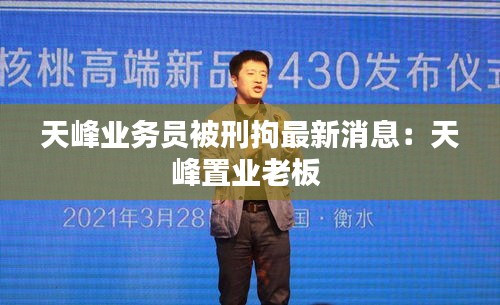 天峰业务员被刑拘最新消息：天峰置业老板 