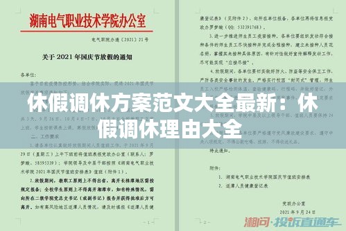 休假调休方案范文大全最新：休假调休理由大全 