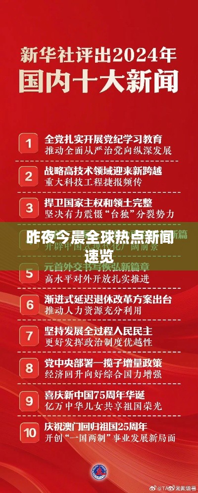 昨夜今晨全球热点新闻速览