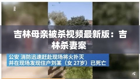 吉林母亲被杀视频最新版：吉林杀妻案 