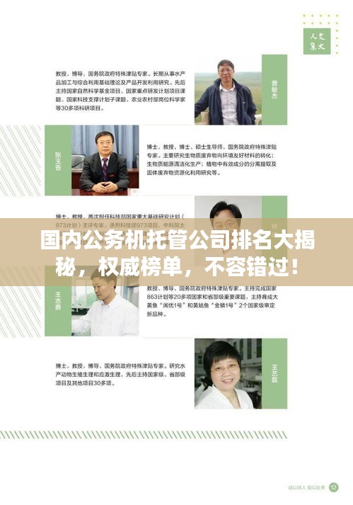 国内公务机托管公司排名大揭秘，权威榜单，不容错过！