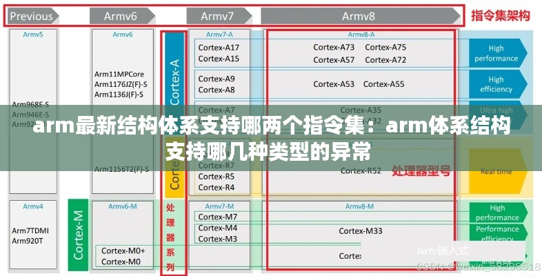 arm最新结构体系支持哪两个指令集：arm体系结构支持哪几种类型的异常 