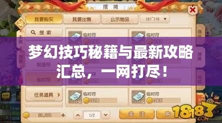 梦幻技巧秘籍与最新攻略汇总，一网打尽！