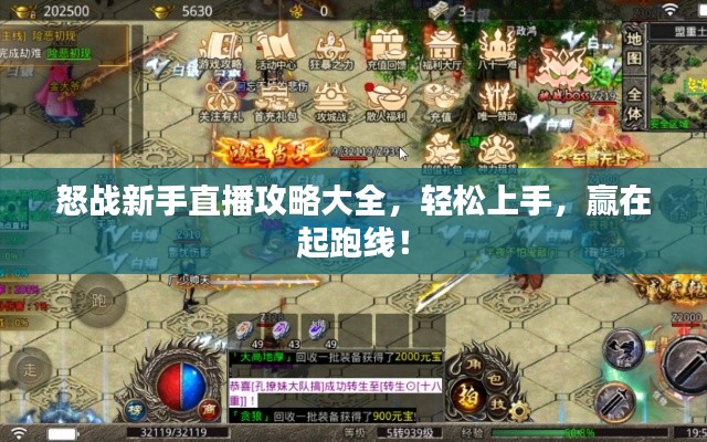 怒战新手直播攻略大全，轻松上手，赢在起跑线！