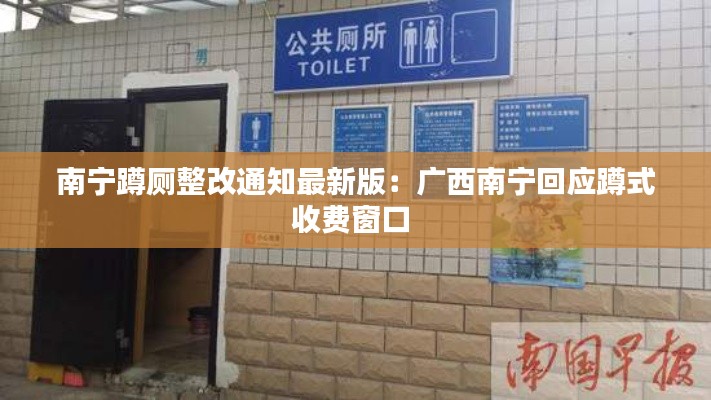 南宁蹲厕整改通知最新版：广西南宁回应蹲式收费窗口 