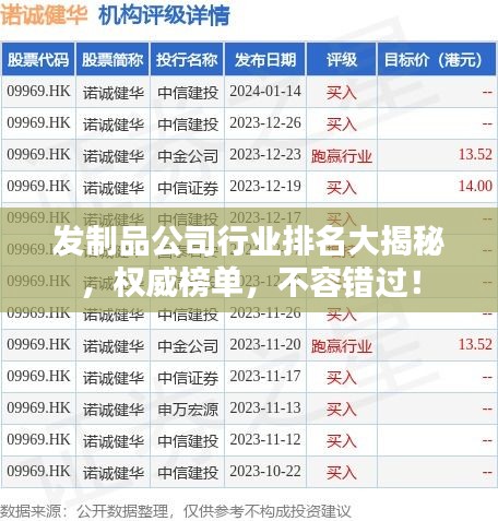 发制品公司行业排名大揭秘，权威榜单，不容错过！