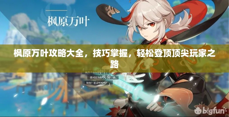 枫原万叶攻略大全，技巧掌握，轻松登顶顶尖玩家之路