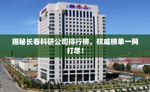 揭秘长春科研公司排行榜，权威榜单一网打尽！
