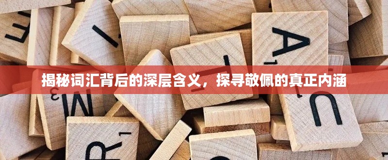 揭秘词汇背后的深层含义，探寻敬佩的真正内涵