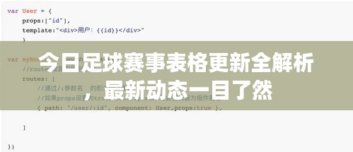 今日足球赛事表格更新全解析，最新动态一目了然