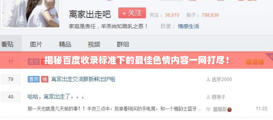揭秘百度收录标准下的最佳色情内容一网打尽！