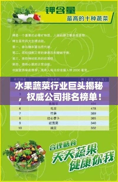 水果蔬菜行业巨头揭秘，权威公司排名榜单！