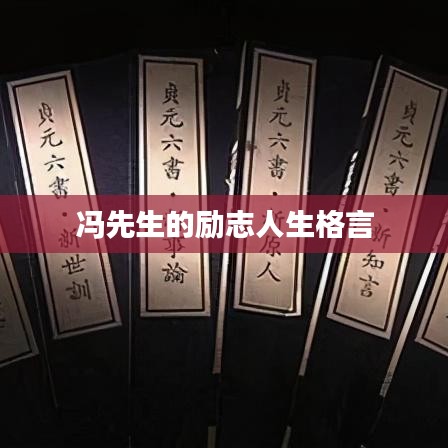 冯先生的励志人生格言